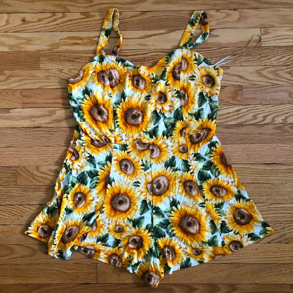sunflower romper, 2X